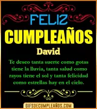 GIF Frases de Cumpleaños David
